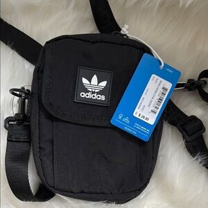 Adidas Black Belt Bag with Adjustable Strap and Zippered Compartment